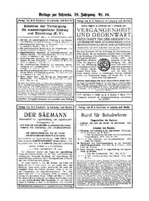 Beilage zur Lehrerin : 28.Jahrgang Nr.44