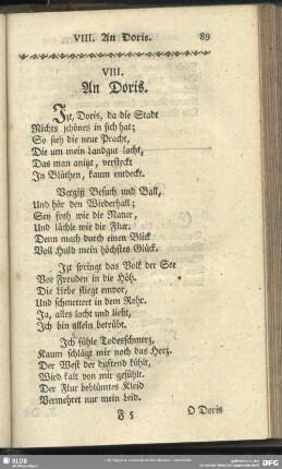 VIII. An Doris