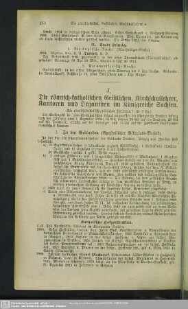 J. Die römisch-katholischen Geistlichen, Kirchschullehrer, Kantoren und Organisten im Königreiche Sachsen