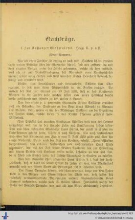 Nachträge zur Konstanzer Glasmalerei und Malerei.