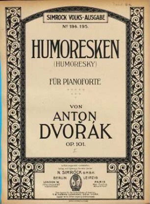 Humoresken : für Pianoforte ; op. 101, [1]