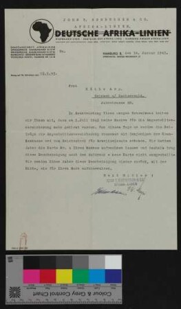 Fritz Heinrich Fernando Arp - Deutsche Afrika Linien- John T. Essberger & Co Afrika- Linien