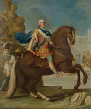 König August II. von Polen (1670-1733) zu Pferde