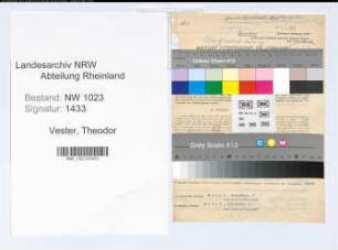 Entnazifizierung Theodor Vester , geb. 23.02.1901 (Angest.)