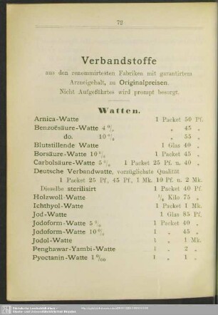 Verbandstoffe