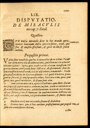 LIX. Disputatio, De Miraculis ex cap. 7. Exod.