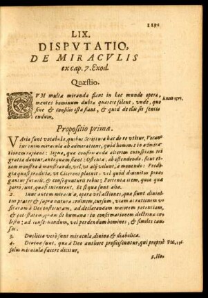 LIX. Disputatio, De Miraculis ex cap. 7. Exod.