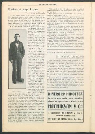 El crimen de Angel Legunes - Una captura accidentada