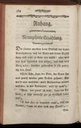 Anhang. Neunzehnte Erzählung.