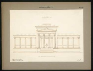 Übung Antike Baukunst: Ansicht Brunnenhaus 1:75