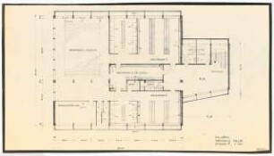 Gartenanlage Pädagogische Akademie Köln: Turnhalle: Grundriss Kellergeschoss 1:100