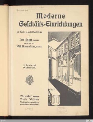 Moderne Geschäfts-Einrichtungen : mit Details in natürlicher Größe