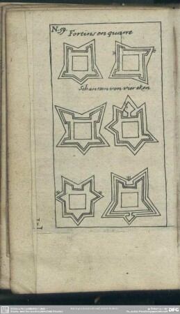 N. 59 Fortins en quarre - Schantzen von vier eken