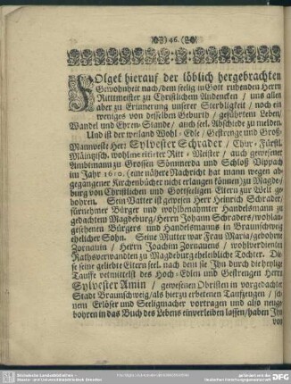 Lebenslauf : Christlicher Lebens-Lauff