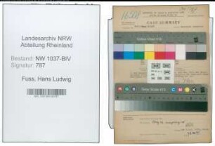 Entnazifizierung Hans Ludwig Fuss , geb. 16.09.1902 (Kaufm.Angestellter)