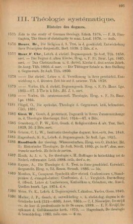 III. Théologie systématique
