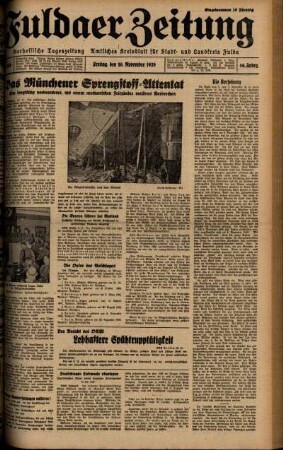 Ausgabe vom Freitag, den 10. November 1939.