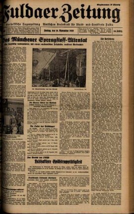 Ausgabe vom Freitag, den 10. November 1939.