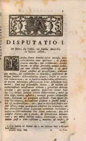 Disputationes Historicae Ad Vitas Pontificum Romanorum