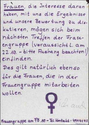 Frauengruppe am FB 10
