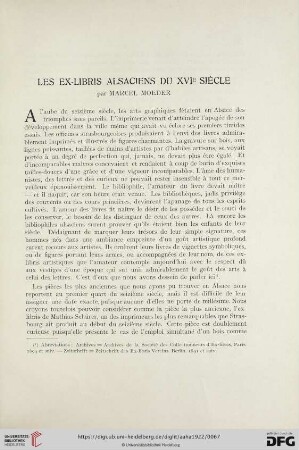1: Les Ex-Libris alsaciens du XVIe siècle