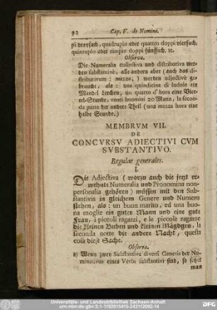 Membrum VII. De Concursu Adiectivi Cum Substantivo.