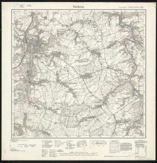 Meßtischblatt 62 : Waldheim, 1936 : Waldheim. - Umdr.-Ausg., aufgen. 1911, hrsg. 1913, bericht. 1933. - 1:25000. - Leipzig, 1936. - 1 Kt.