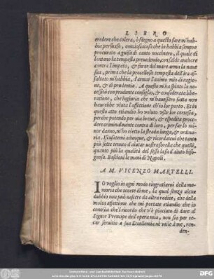 A M. Vincenzo Martelli.