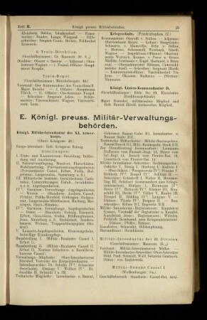 Königl. preuss. Militär-Verwaltungsbehörden