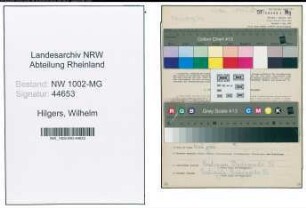 Entnazifizierung Wilhelm Hilgers , geb. 17.06.1912 (Fahrer)
