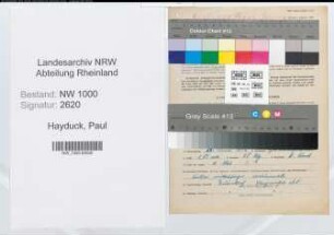 Entnazifizierung Paul Hayduck, geb. 29.06.1902 ()