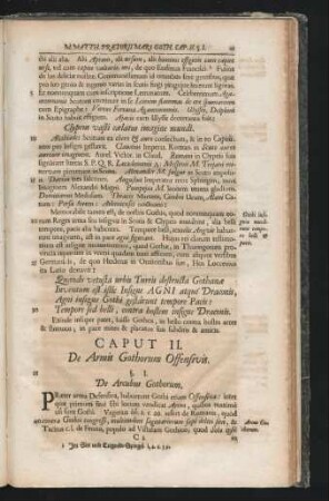 Caput II. De Armis Gothorum Offensivis.