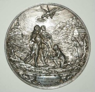 Replik der Vorderseite der Großen Pribramer Medaille