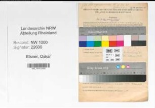 Entnazifizierung Oskar Elsner, geb. 08.04.1896 (Lehrer)