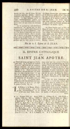 II. Epitre Catholique De Saint Jean Apotre