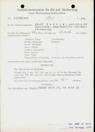 Maurus, Adolf