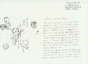 Brief von Pieter Bleeker