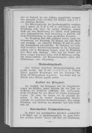 Konkurs des Prinzipals.