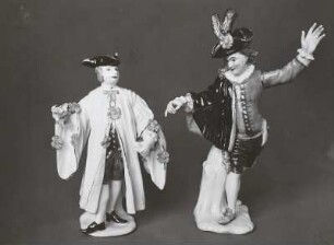 1. Avvocato, Figur aus der italienischen Komödie (um 1748), 2. Beltrame, Figur aus der italienischen Komödie (vor 1740)