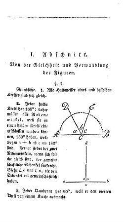I. Abschnitt. Von der Gleichheit und Verwandlung der Figuren.