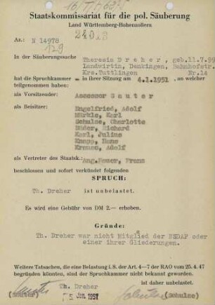 Dreher, Theresia