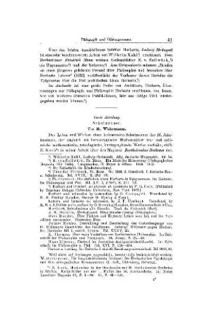 Einzelne pädagogische Richtungen, Pädagogen und Schulmänner : vierte Abteilung (Schulmänner) ; [Pädagogik und Bildungswesen]