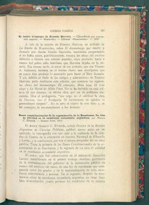 El teatro uruguayo de Ernesto Herrera