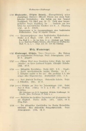 Wilh. Wackernagel (Nr. 5792 - 5813)