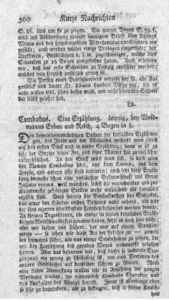 Combabus. Eine Erzählung.