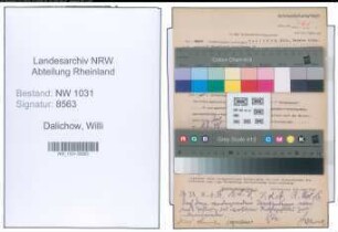Entnazifizierung Willi Dalichow , geb. 00.00.0000 (Polizist)