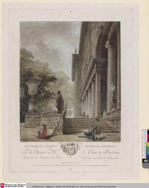 COLONADE ET JARDINS DU PALAIS MEDICIS