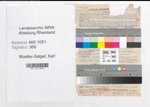 Entnazifizierung Karl Mueller-Salget , geb. 07.10.1903 (Volkswirt)