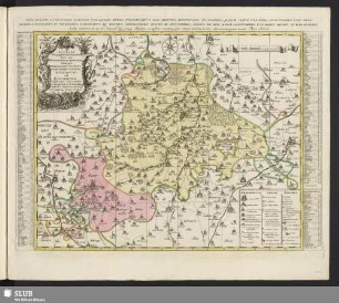 Accurate Geographische Delineation derer zum Fürstenthum Altenburg Gehörigen Herzoglichen Sachsen-Gothaischen Aemmter Altenburg und Ronneburg Nebst vielen andern Orthern