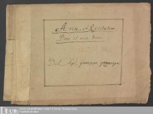 Ms. Ff. Mus. 1569 - Aria et Recitativo : Dov'e il mio bene